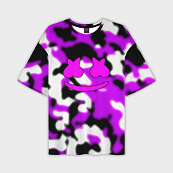 Мужская футболка оверсайз Marshmello camo