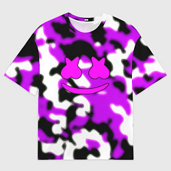 Мужская футболка оверсайз Marshmello camo