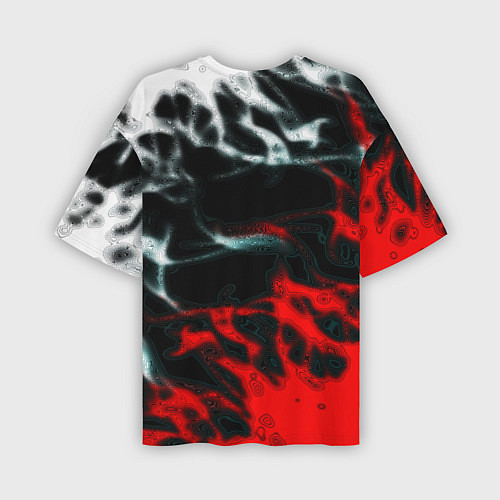Мужская футболка оверсайз Fortnite flame abstract / 3D-принт – фото 2