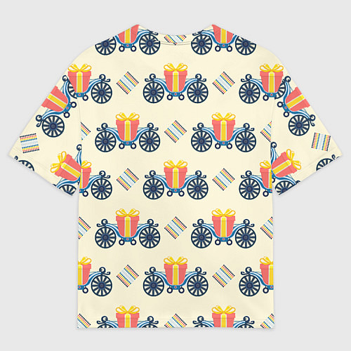 Мужская футболка оверсайз Подарок на карете и ромб / 3D-принт – фото 2