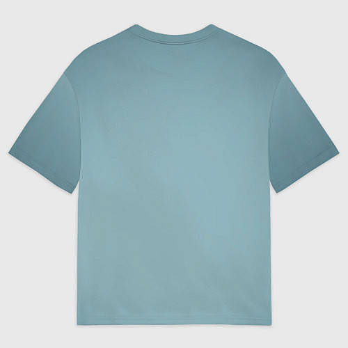 Мужская футболка оверсайз Смеющийся гусь в новогодней шапке / 3D-принт – фото 2