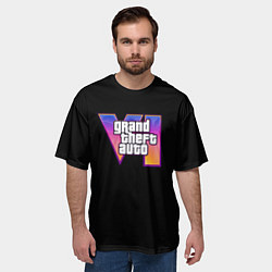 Футболка оверсайз мужская Gta 6 logo, цвет: 3D-принт — фото 2