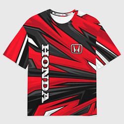 Футболка оверсайз мужская Red sport - honda, цвет: 3D-принт