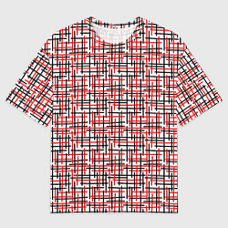 Мужская футболка оверсайз Пересекаемые цветные полосы