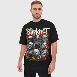 Футболка оверсайз мужская Slipknot метал-группа, цвет: 3D-принт — фото 2