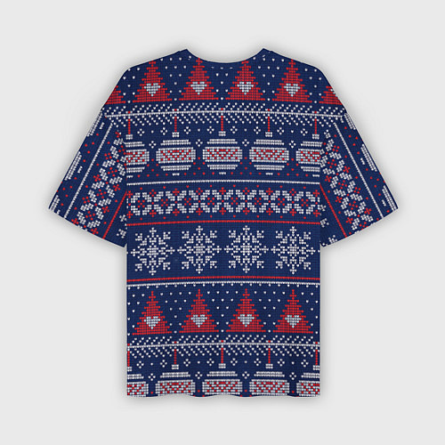 Мужская футболка оверсайз New Years sweater / 3D-принт – фото 2