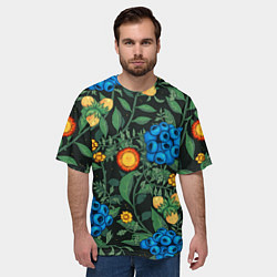 Футболка оверсайз мужская Черника с орехами, цвет: 3D-принт — фото 2