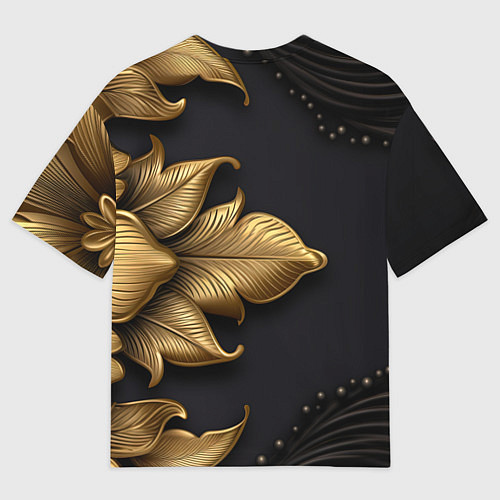 Мужская футболка оверсайз Золотой герб России / 3D-принт – фото 2