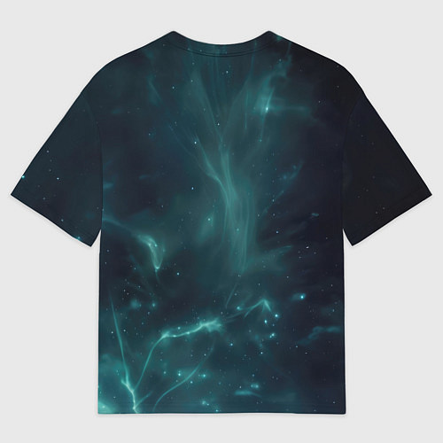 Мужская футболка оверсайз Андроид в космосе / 3D-принт – фото 2