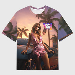 Футболка оверсайз мужская GTA 6 girl, цвет: 3D-принт