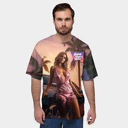 Футболка оверсайз мужская GTA 6 girl, цвет: 3D-принт — фото 2