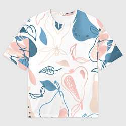 Футболка оверсайз мужская Силуэты груш, цвет: 3D-принт