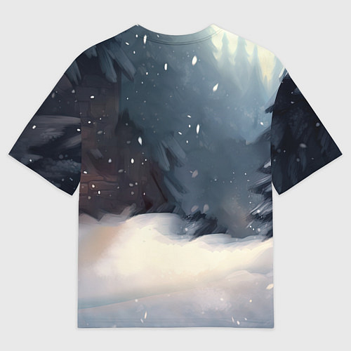 Мужская футболка оверсайз Дракон тайный повелитель елок / 3D-принт – фото 2