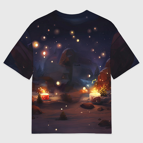 Мужская футболка оверсайз Дракон амурный искоркогонь / 3D-принт – фото 2