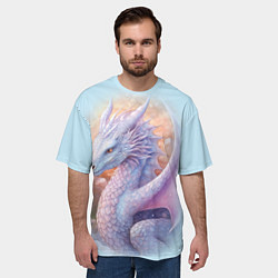 Футболка оверсайз мужская Фэнтази дракон 2024, цвет: 3D-принт — фото 2