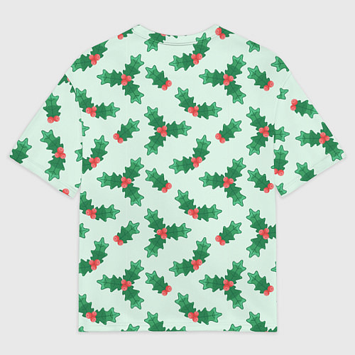 Мужская футболка оверсайз Рождественская омела / 3D-принт – фото 2