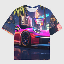 Футболка оверсайз мужская GTA 6 auto, цвет: 3D-принт
