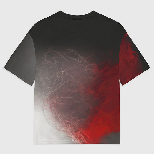 Мужская футболка оверсайз Девушка в кибернетическом шлеме / 3D-принт – фото 2