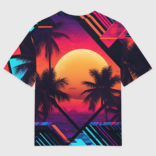 Мужская футболка оверсайз GTA 6 аbstract logo / 3D-принт – фото 2