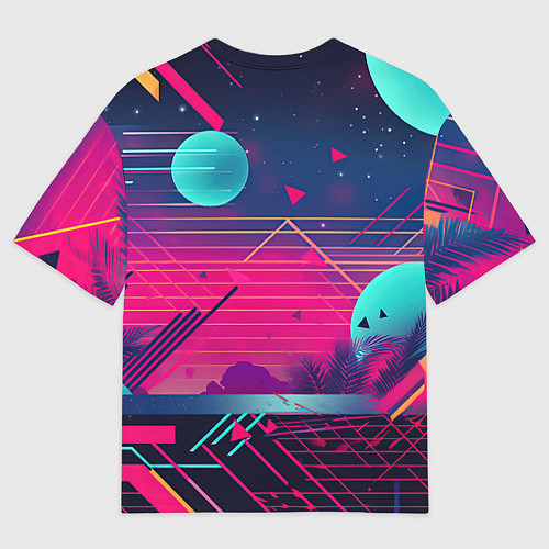 Мужская футболка оверсайз GTA 6 логотип и абстракция / 3D-принт – фото 2