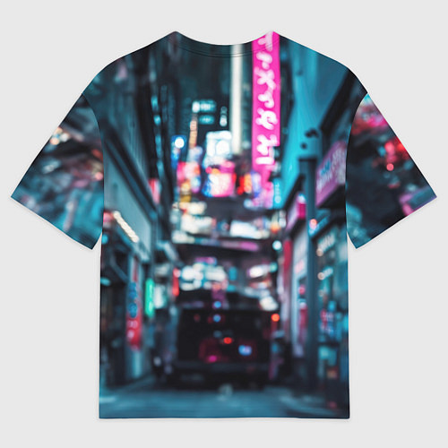 Мужская футболка оверсайз Тинейджер в кибернетическом шлеме / 3D-принт – фото 2