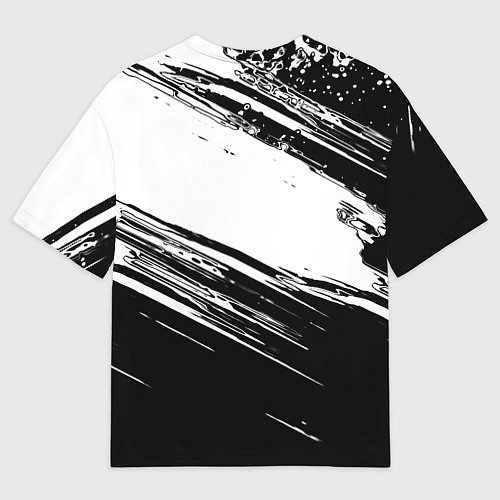 Мужская футболка оверсайз Герб РФ спортивные краски / 3D-принт – фото 2