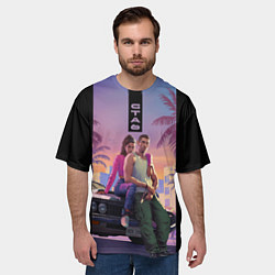 Футболка оверсайз мужская ГТА 6, цвет: 3D-принт — фото 2