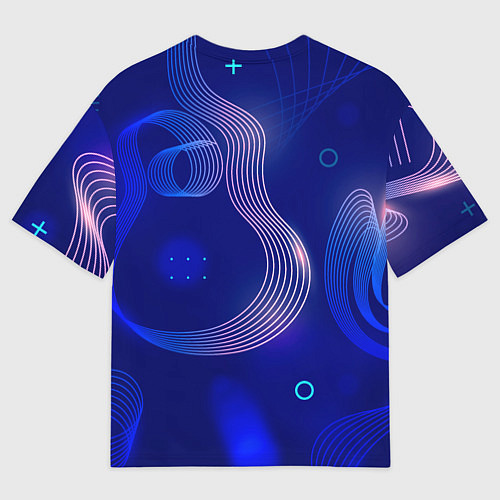 Мужская футболка оверсайз Радио Новая Песня без молнии / 3D-принт – фото 2