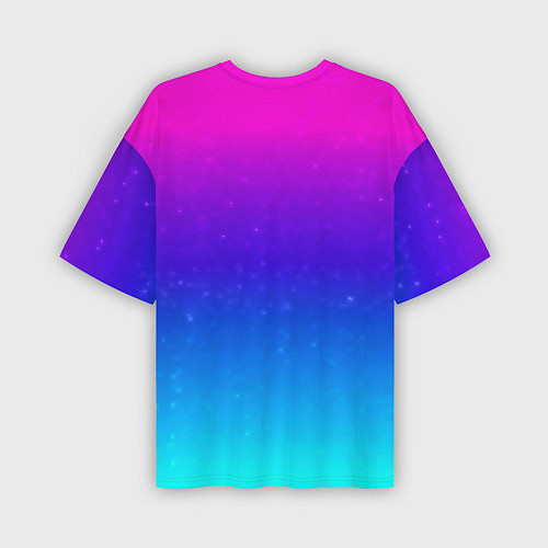 Мужская футболка оверсайз Stranger Things gradient colors / 3D-принт – фото 2