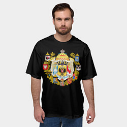 Футболка оверсайз мужская Россия герб славянский, цвет: 3D-принт — фото 2