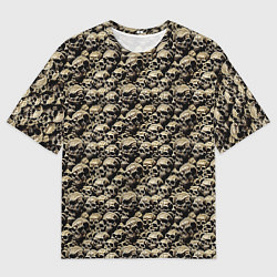 Футболка оверсайз мужская Грязные черепа, цвет: 3D-принт