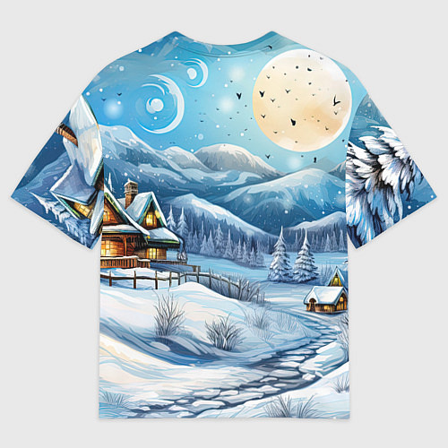 Мужская футболка оверсайз Зеленый символ года 2024 / 3D-принт – фото 2