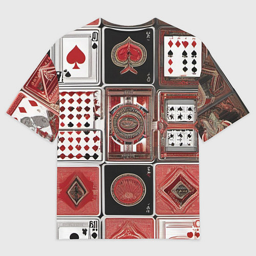 Мужская футболка оверсайз Покерный гений / 3D-принт – фото 2