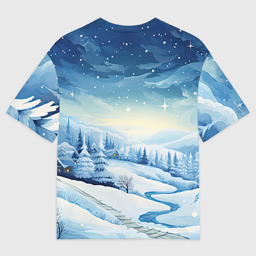 Мужская футболка оверсайз Оранжевый строгий дракон / 3D-принт – фото 2