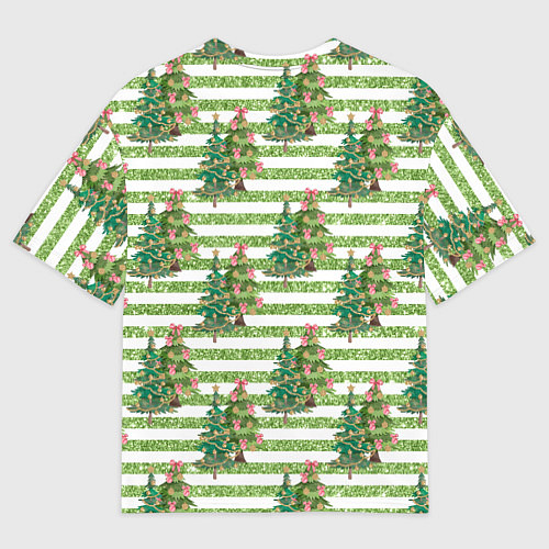 Мужская футболка оверсайз Зеленый радостный дракон новогодний / 3D-принт – фото 2