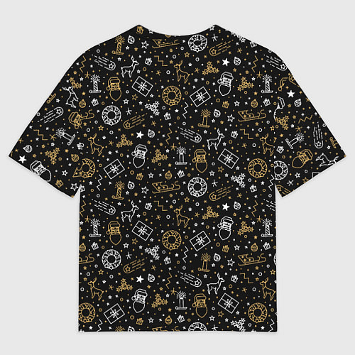 Мужская футболка оверсайз Зеленый дракон на черном фоне 2024 / 3D-принт – фото 2