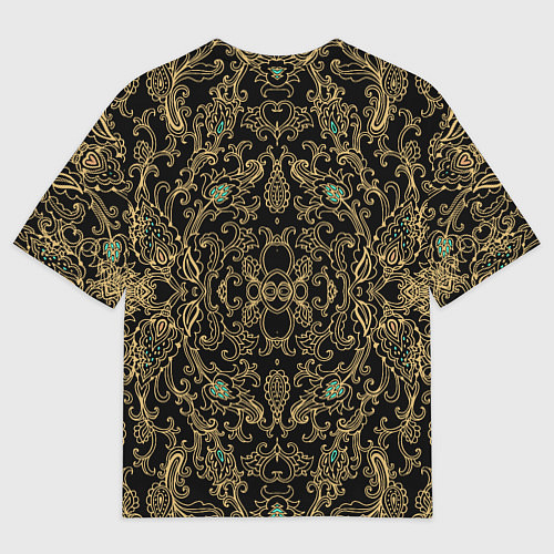 Мужская футболка оверсайз Славянский этнический орнамент с позолотой / 3D-принт – фото 2
