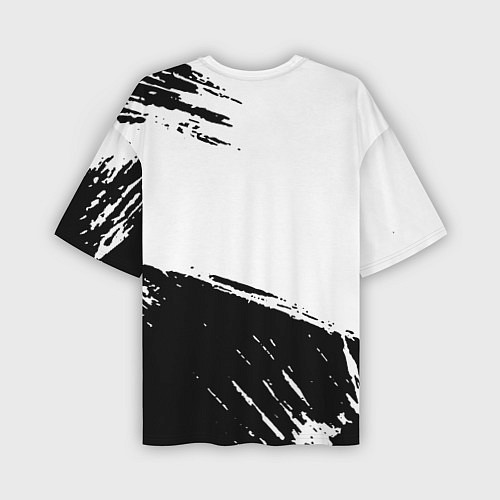 Мужская футболка оверсайз Half life black color / 3D-принт – фото 2