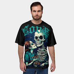 Футболка оверсайз мужская Любовь навечно, цвет: 3D-принт — фото 2