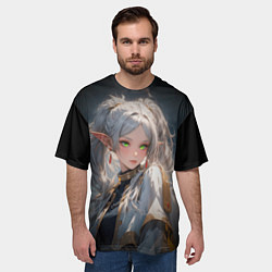 Футболка оверсайз мужская Аниме Фрирен провожающая в последний путь, цвет: 3D-принт — фото 2
