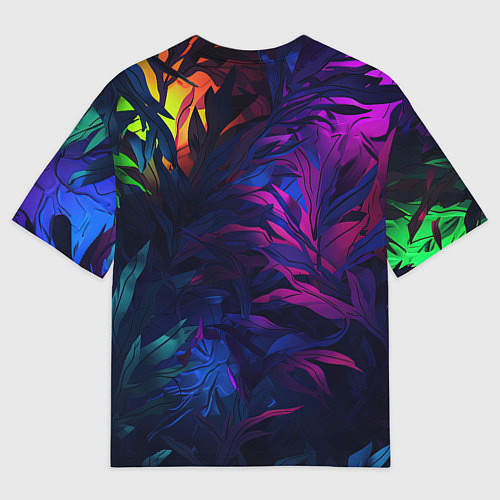 Мужская футболка оверсайз Абстрактный камуфляж в кислотных абстрактных пятна / 3D-принт – фото 2