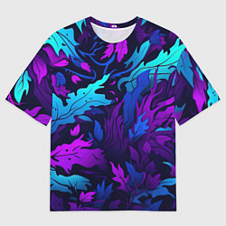 Футболка оверсайз мужская Абстрактный камуфляж в кислотных абстрактных пятна, цвет: 3D-принт