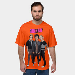 Футболка оверсайз мужская Green Day trio, цвет: 3D-принт — фото 2