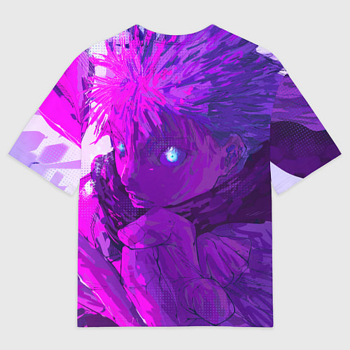 Мужская футболка оверсайз Годжо произносит заклинание / 3D-принт – фото 2