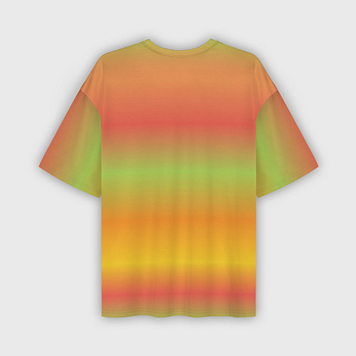 Мужская футболка оверсайз Ёлка новогодняя украшенная на ярком разноцветном ф / 3D-принт – фото 2