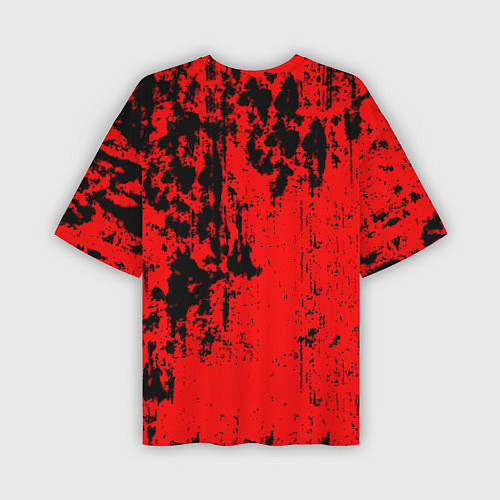 Мужская футболка оверсайз Super Meat Boy краски / 3D-принт – фото 2
