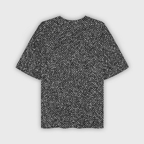 Мужская футболка оверсайз Чёрно-белый текстурный / 3D-принт – фото 2