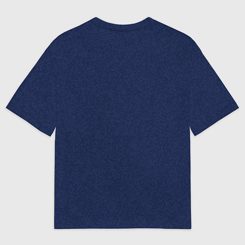 Мужская футболка оверсайз Однотонный тёмно-синий текстура / 3D-принт – фото 2