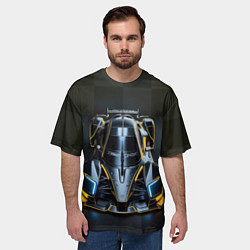 Футболка оверсайз мужская Спорткар Наскар, цвет: 3D-принт — фото 2