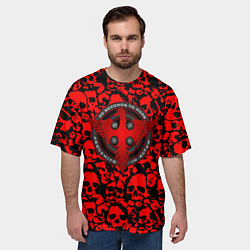 Футболка оверсайз мужская Thirty Seconds to Mars skull pattern, цвет: 3D-принт — фото 2